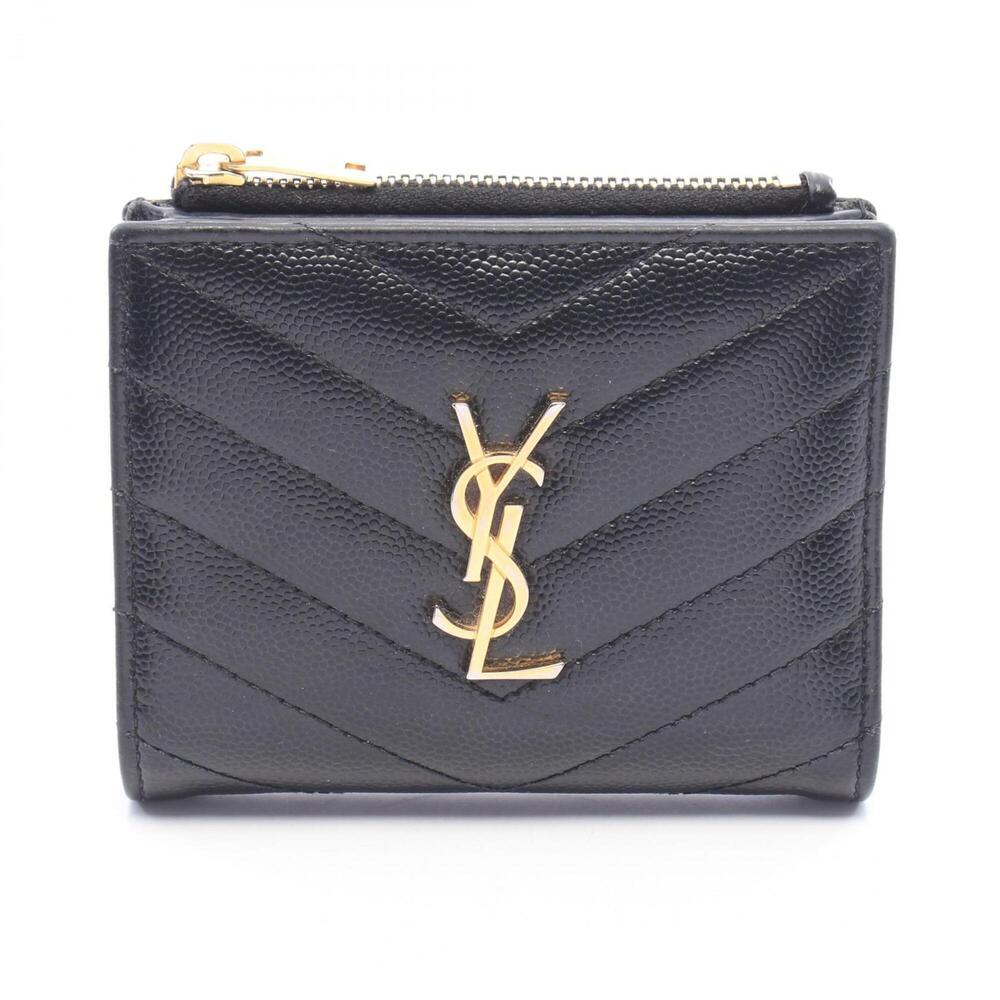 Yves Saint Laurent Saint Laurent Paris Monogram Bi-fold Wallet, Leather, Wome...